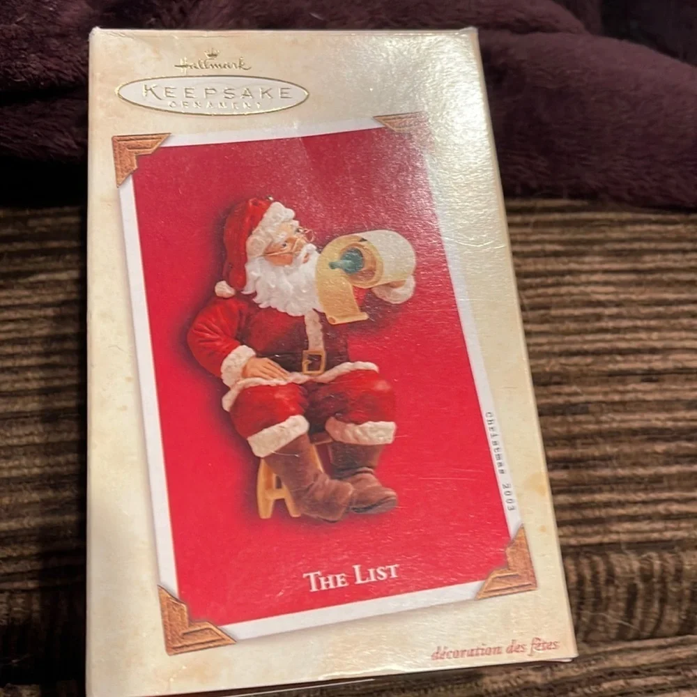 Hallmark 2003 The List Christmas  Ornament